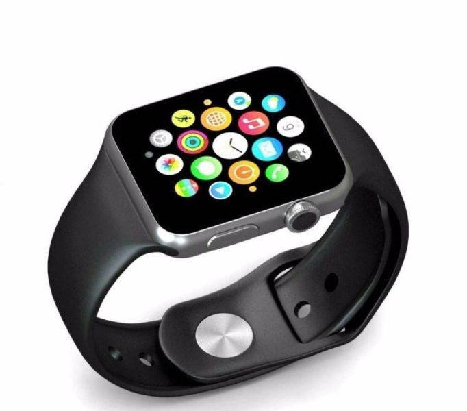 Brand New A1 Smart Watch with Sim Slot - Black and Silver