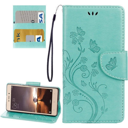Xiaomi Redmi 3 Pro Case, Xiaomi Redmi 3s Case, Butterflies Love Flowers Embossing Horizontal Flip...