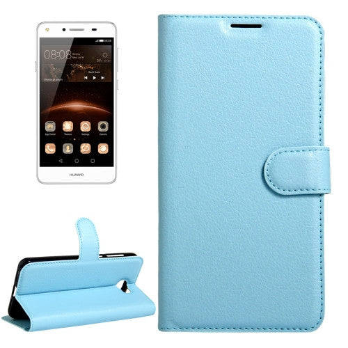 Huawei Y5 II Litchi Texture Horizontal Flip Leather Case with Magnetic Buckle & Holder & Card Slo...