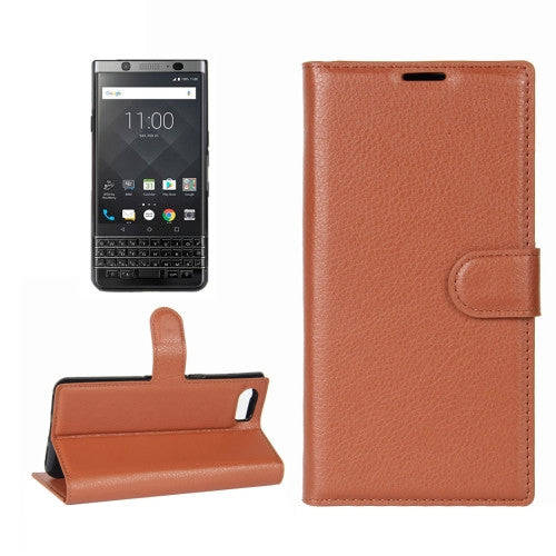 For BlackBerry Keyone Litchi Texture Horizontal Flip Leather Case with Holder & Card Slots & Wall...