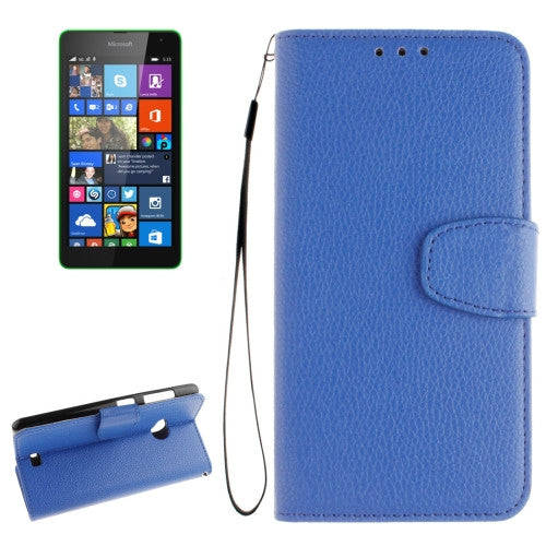 For Microsoft Lumia 535 Litchi Texture Horizontal Flip Leather Case with Holder & Card Slots & Wa...