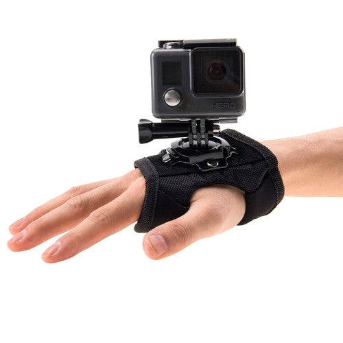 PULUZ 360 Degree Rotation Glove Style Palm Strap Mount Band for GoPro HERO5 /4 Session /4 /3+ /3 ...
