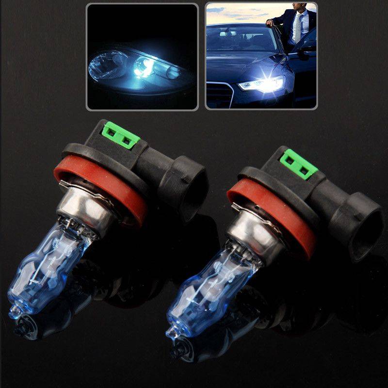 H11 Halogen Bulb, Super White Car Headlight Bulb, 12 V / 100W, 5500K (Pair)