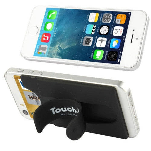Silicone Stick Credit Card Pocket Pouch with Holder for iPhone 6 & 6s / iPhone 5 & 5C & 5S / iPho...