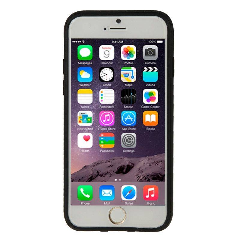 Dual SIM Card Adapter with a Back Case Cover for iPhone 6 (Black)