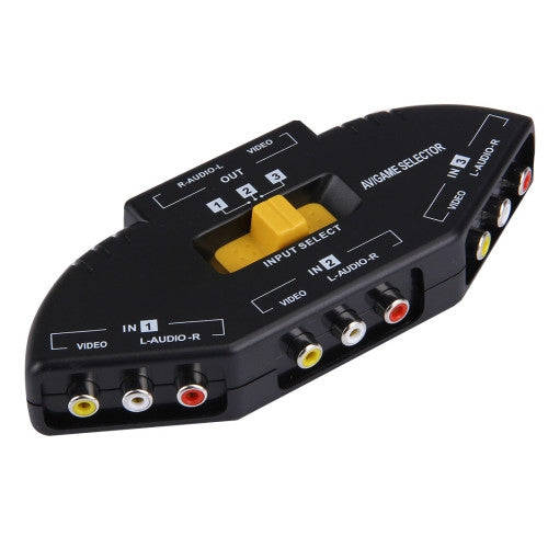 AV-33 Multi Box RCA AV Audio-Video Signal Switcher + 3 RCA Cable 3 Group Input and 1 Group Output...
