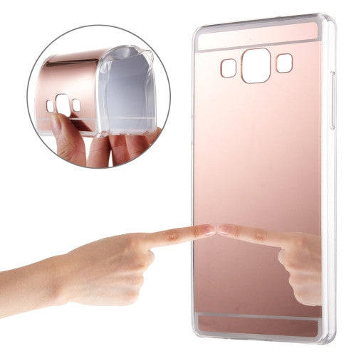 Samsung Galaxy A5 Case, / A500 Electroplating Mirror TPU Protective Case (Rose Gold)