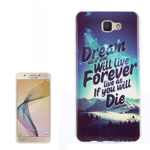 For Samsung Galaxy J7 Prime / On 7 (2016) Dream Snow Mountain Pattern TPU Back Case