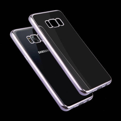 Samsung Galaxy S8 Plus Case, Electroplating Frame Soft TPU Protective Case (Grey)