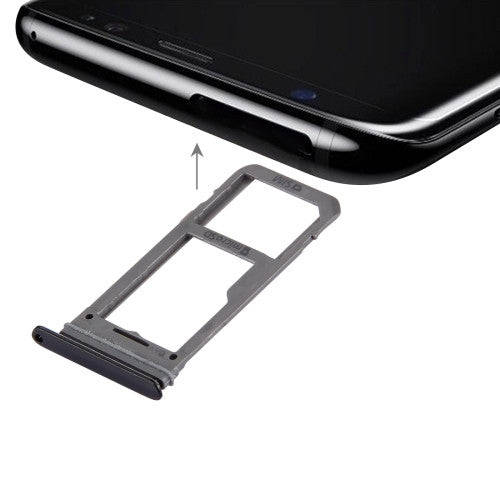 iPartsBuy for Samsung Galaxy S8 SIM Card Tray + Micro SD / SIM Card Tray (Black)