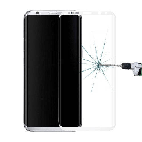 For Samsung Galaxy S8 / G9500 0.3mm 9H Surface Hardness 3D Curved Surface Silk-screen Full Screen...