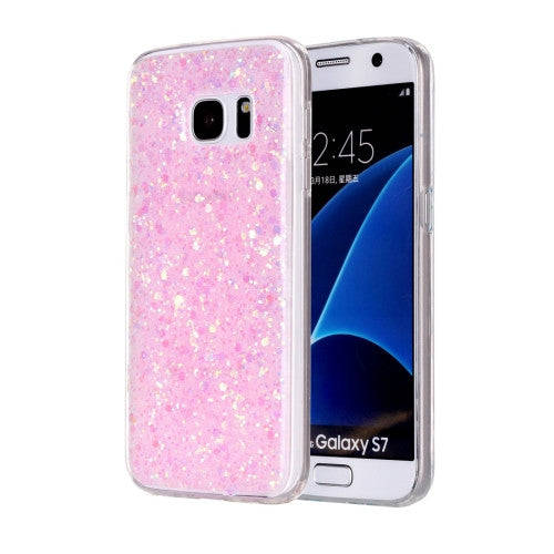 For Samsung Galaxy S7 / G930 Glitter Powder Soft TPU Protective Case (Pink)
