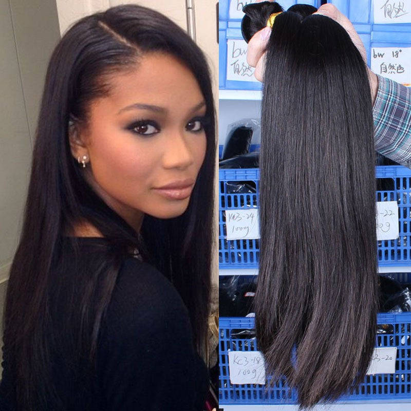Peruvian Virgin Human Hair 8A - Straight - 3 Bundles - 6