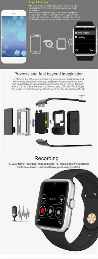 KB08 Smart Watch (Black)