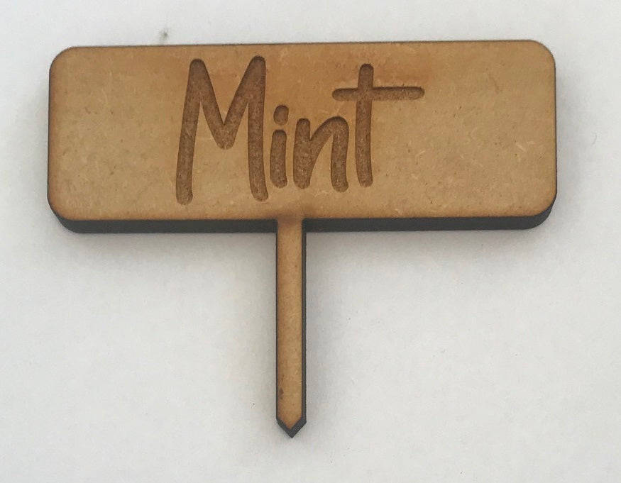 Hand Made Wooden Herb Mini Plant Markers T Shaped