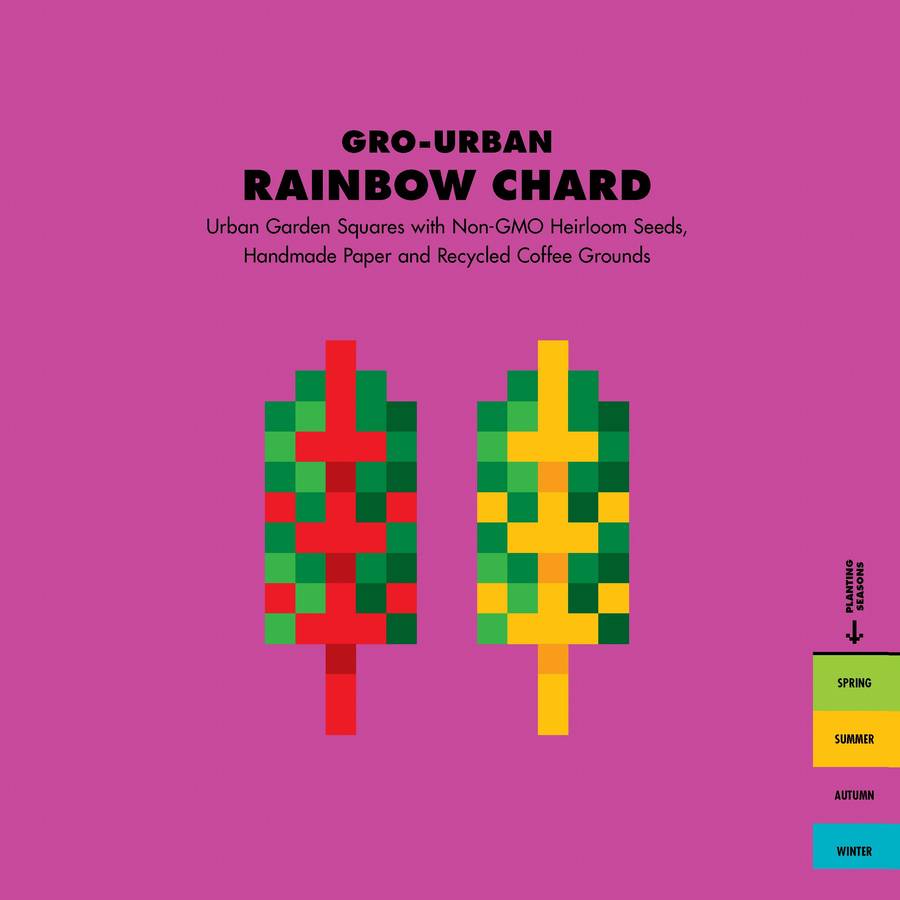 Gro-Urban - Square Foot Gardening Squares - Rainbow Chard
