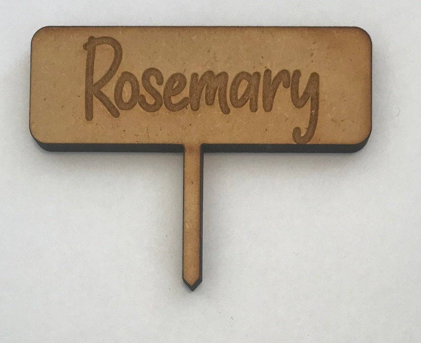 Hand Made Wooden Herb Mini Plant Markers T Shaped