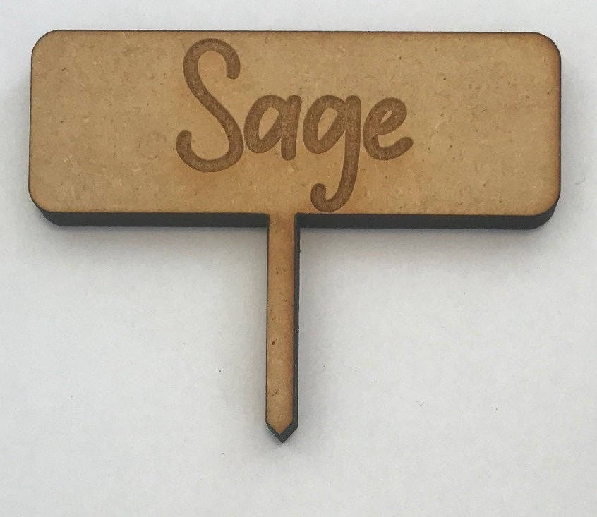 Hand Made Wooden Herb Mini Plant Markers T Shaped