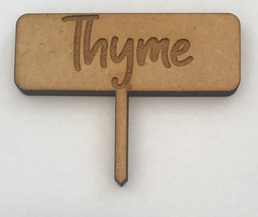 Hand Made Wooden Herb Mini Plant Markers T Shaped