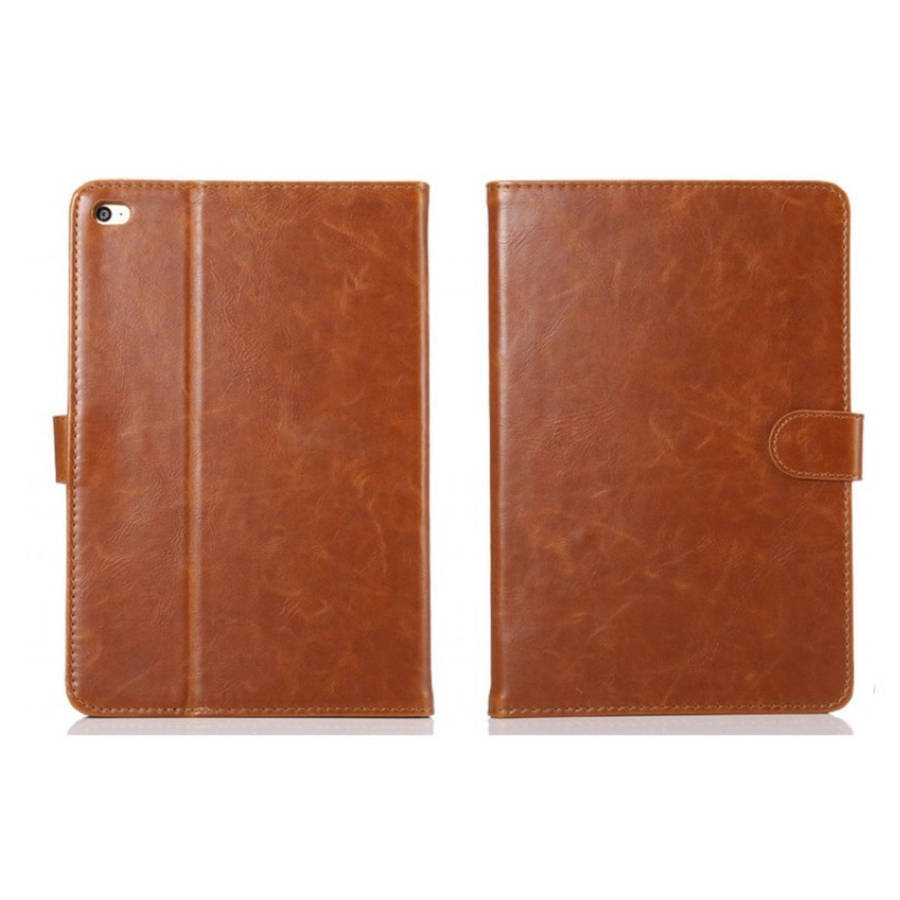 iPad 5 Leather Case - Light Brown - 1+