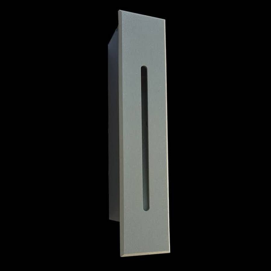 Vertical Grey LED Step Light - Recessed IP65