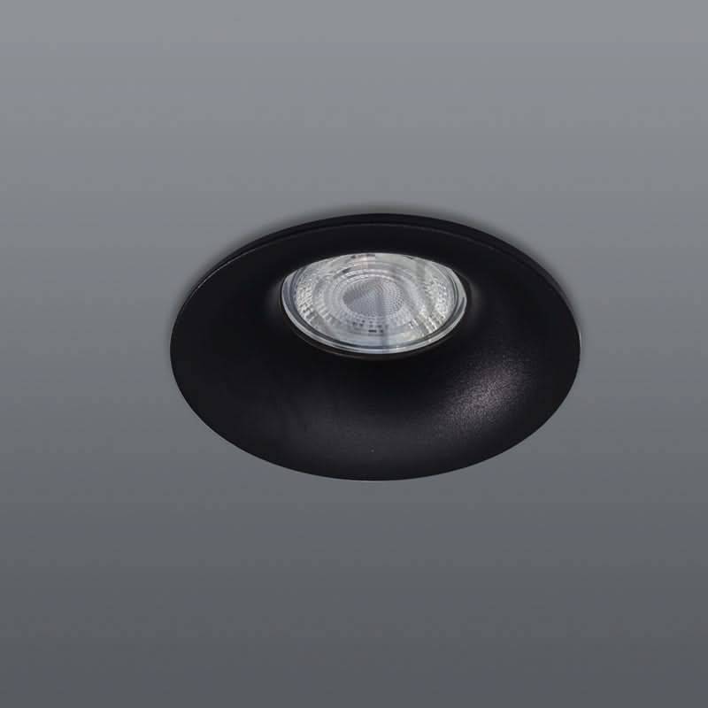 Round Matt Black Downlight Holder
