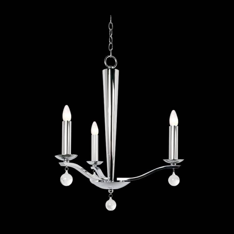 Hadley Chrome Chandelier 3 Arms