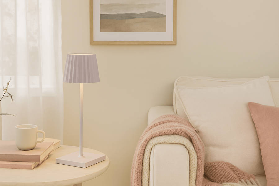 Pliss Pink LED Table Lamp Dimmable Rechargeable