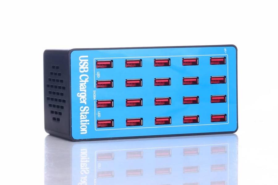 USB Charger 20-Port Desktop Hub