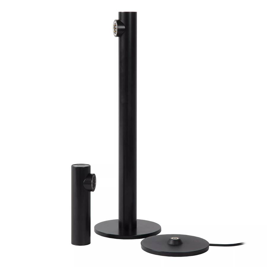 Zoom Rechargeable Black Table Lamp