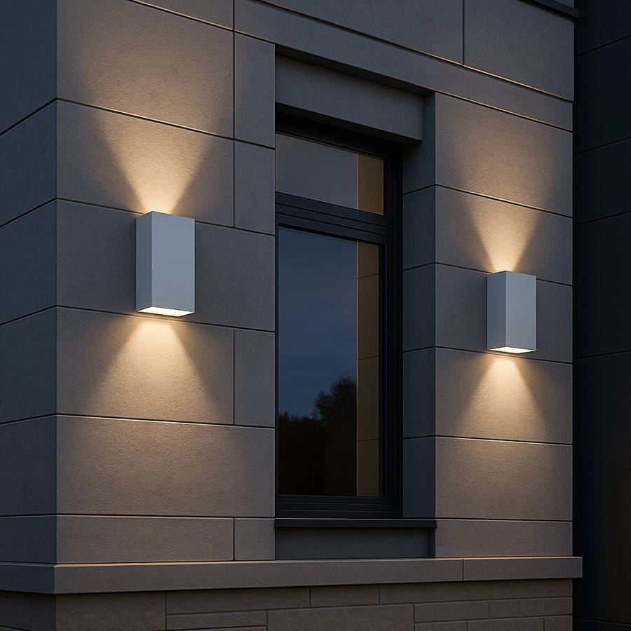 4W White PC Outdoor LED Wall Light, IP65 Up & Down Facing