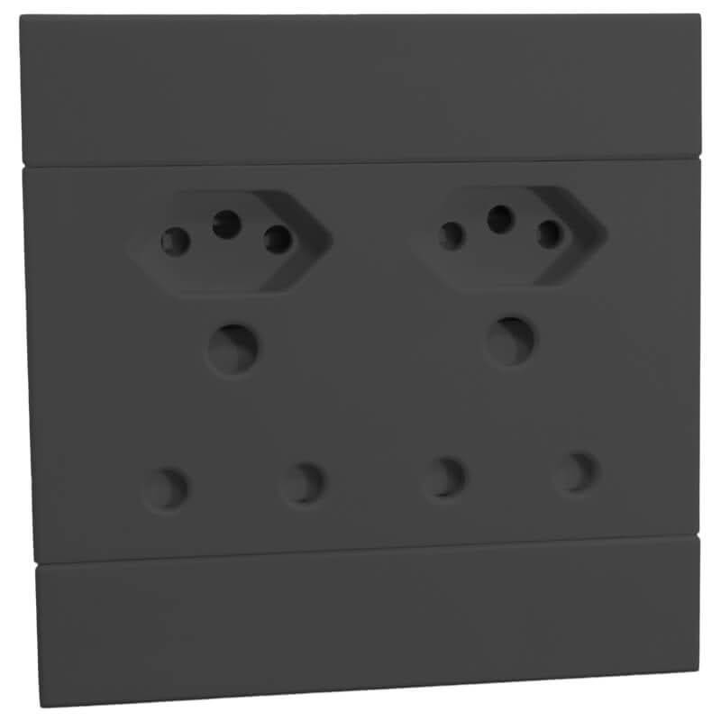 Veti 2 - Charcoal 2 x New RSA, 2 x 16A Socket