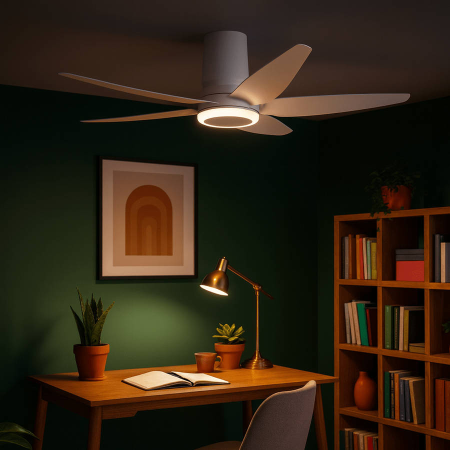 48" White Ceiling Fan with 24W CCT LED Light
