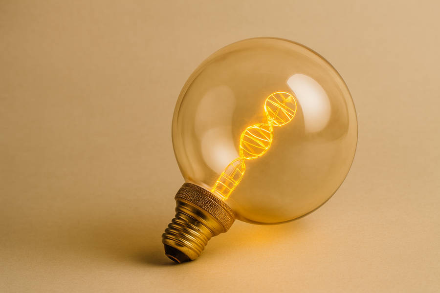 Decorative LED Bulb - G125 Amber DNA Filament Bulb