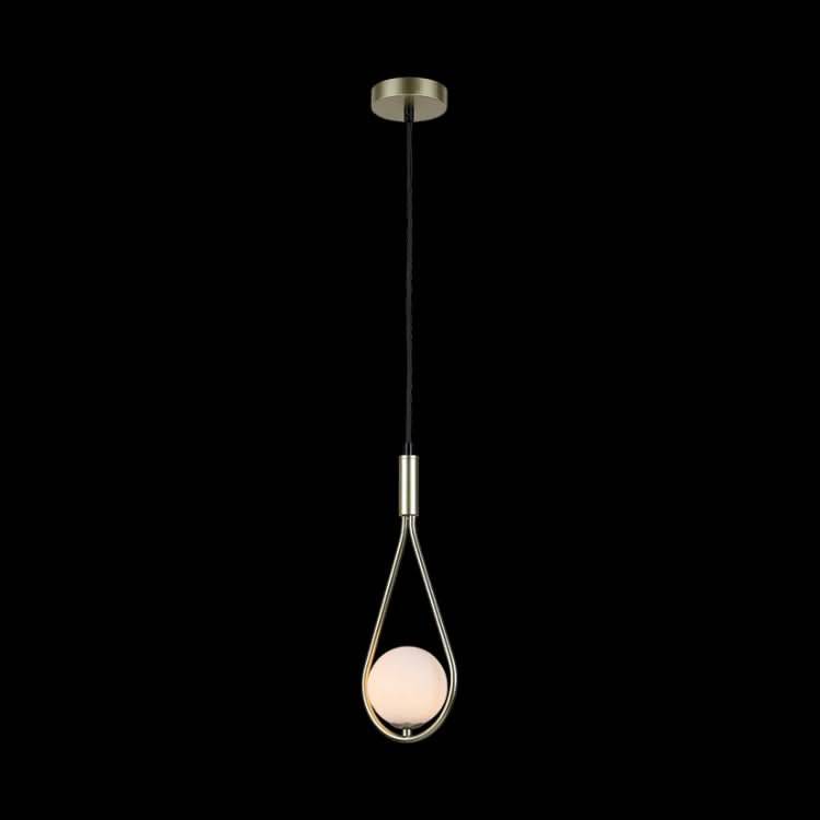 Satin Gold LED Pendant Light - Tear Drop Design