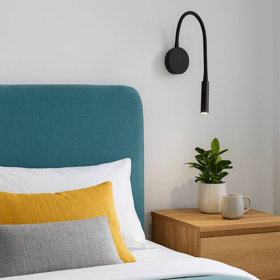 Sheraton Black LED Wall Light - Flexible Arm