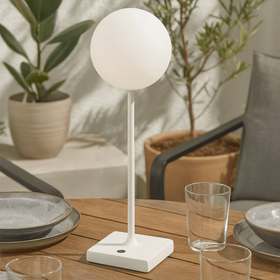 Pop White LED Table Lamp - Rechargeable