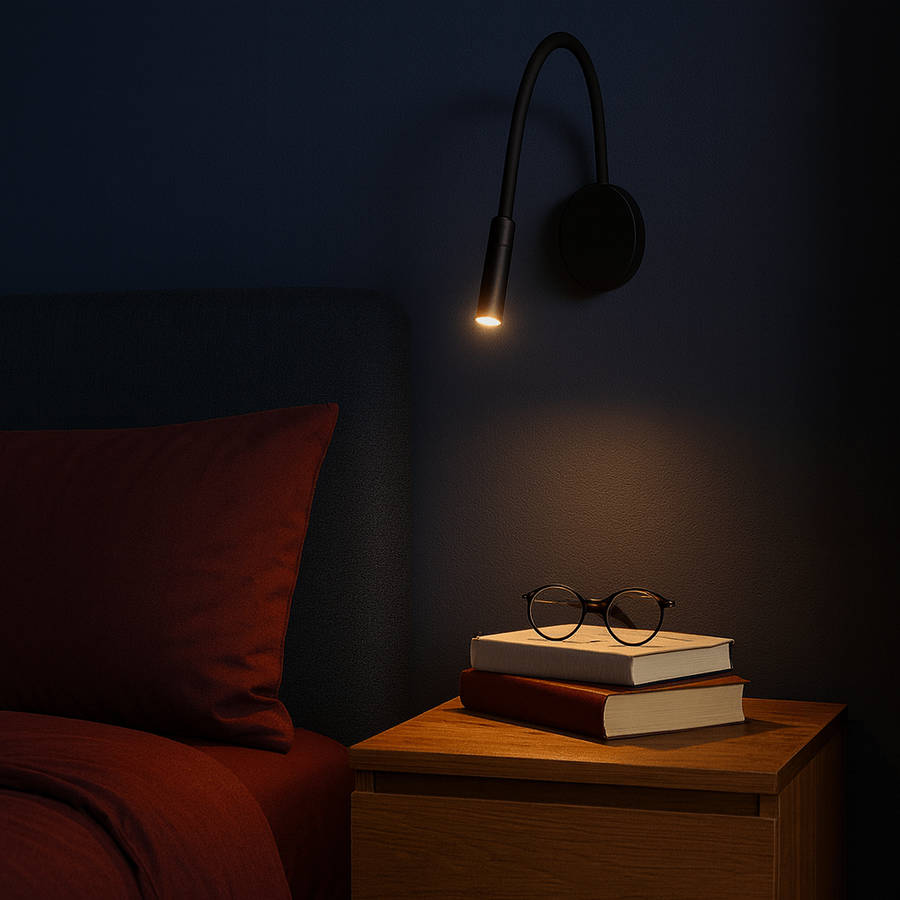 Sheraton Black LED Wall Light - Flexible Arm