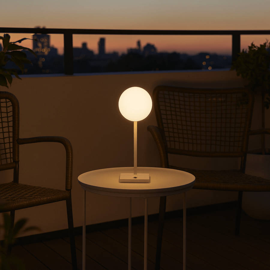 Pop White LED Table Lamp - Rechargeable