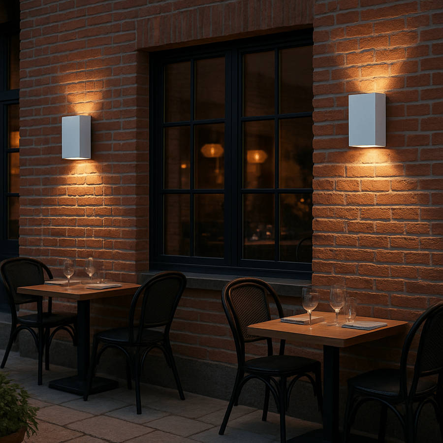 4W White PC Outdoor LED Wall Light, IP65 Up & Down Facing