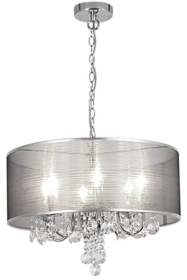 Sama Chrome and Crystal Chandelier