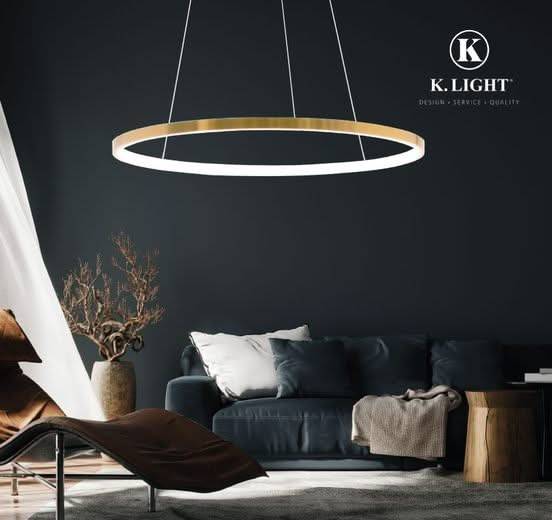 Gold Ring LED Pendant Light - Dimmable