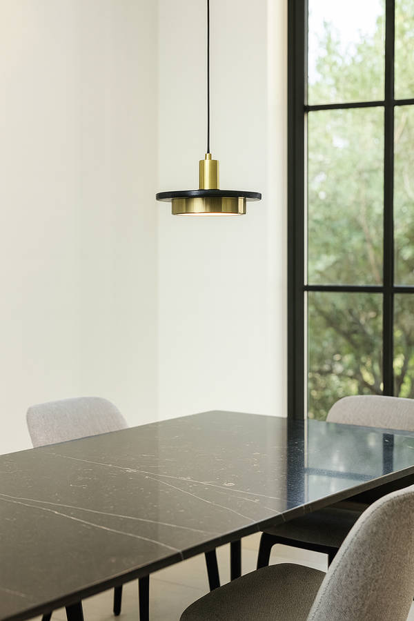 Costes Black & Gold Marble Pendant Light