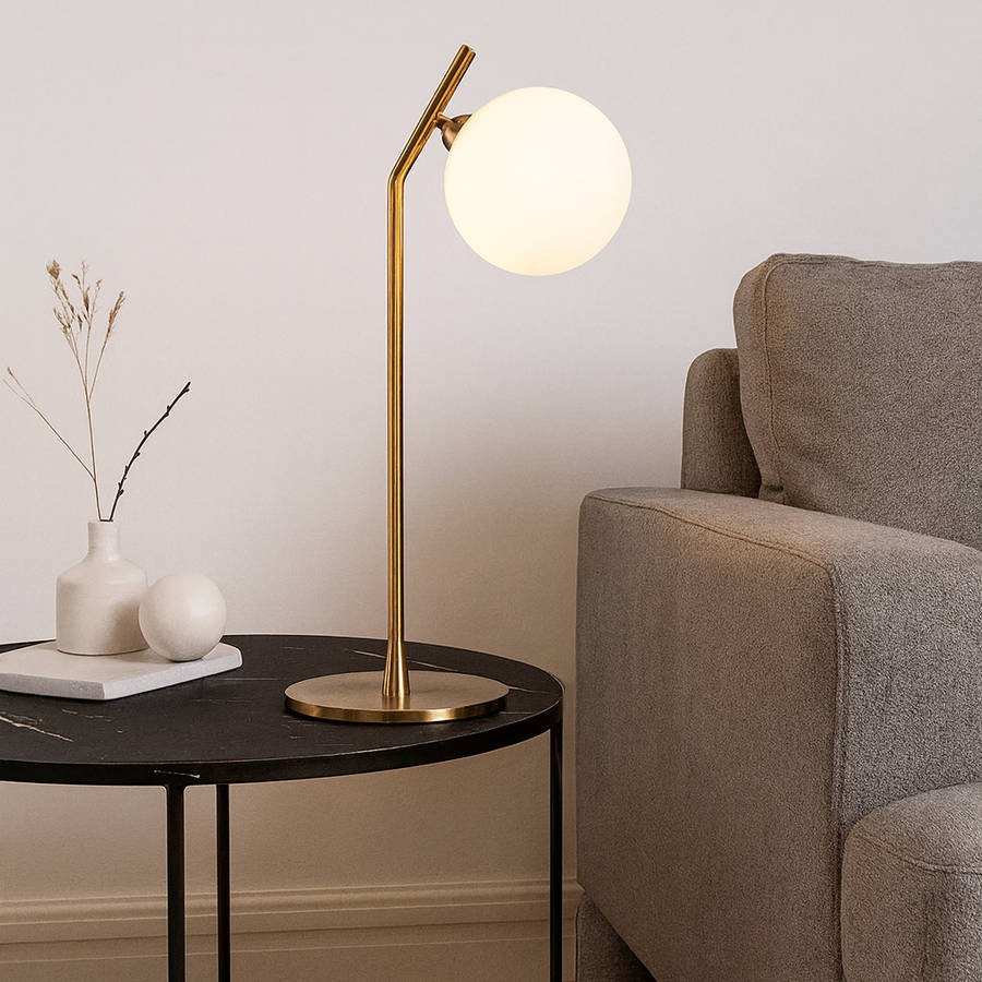 G9 Glass & Gold Table Lamp