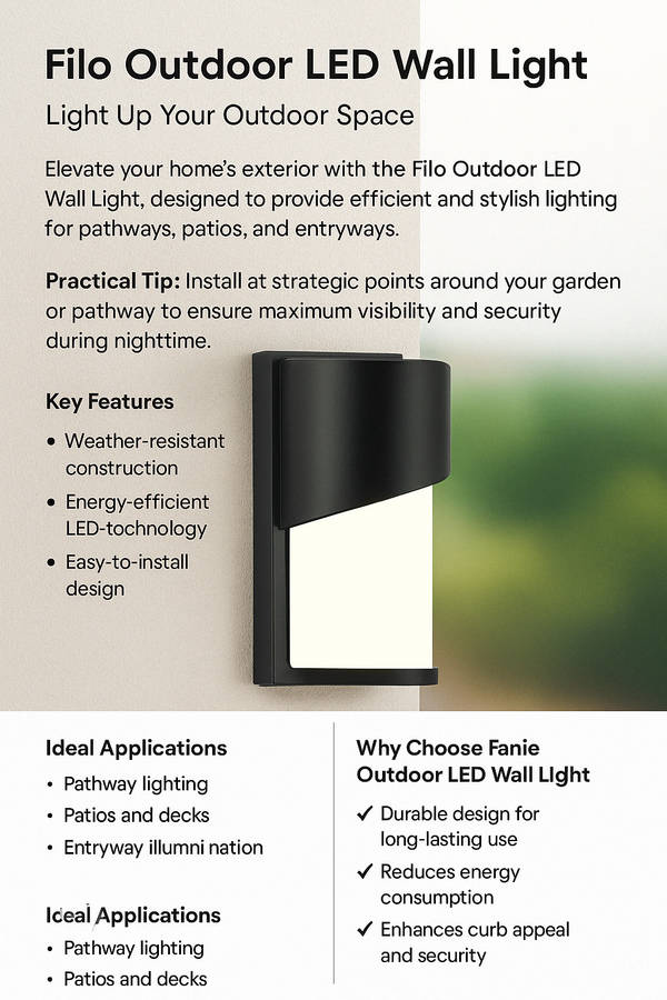 Filo IP65 Outdoor LED Wall Light