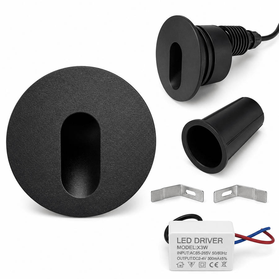 3W LED Round Recessed LED Step Light