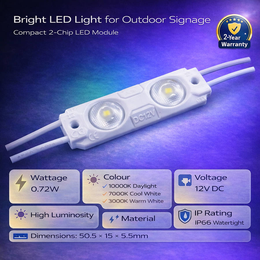 LED Module - 2 Chip - Daylight (7000K)