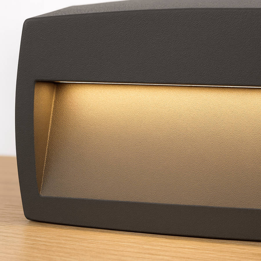 Rectangular LED Surface Mount Step Light  Black