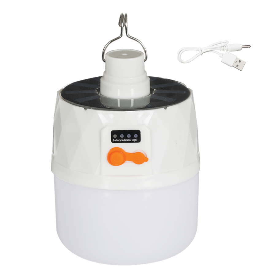 Portable Solar LED Bulb with Hook - 6500K