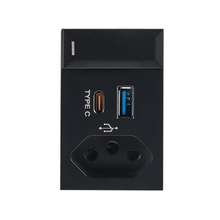 Slim RSA Socket with USB A & Type-C - ECP Range